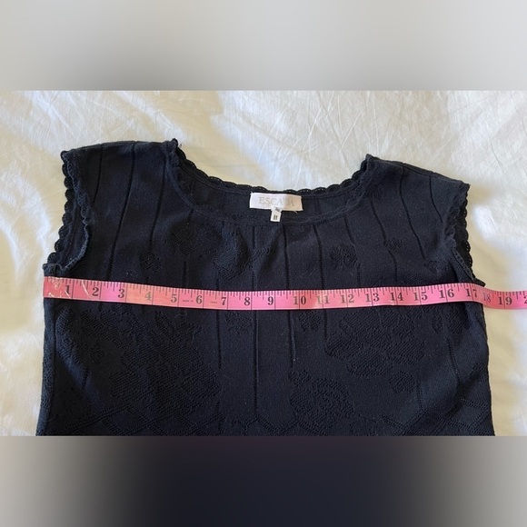 Escada Women's Black Sleeveless Tank Top Shell | SZ 36 | Knit - Picture 4 of 7